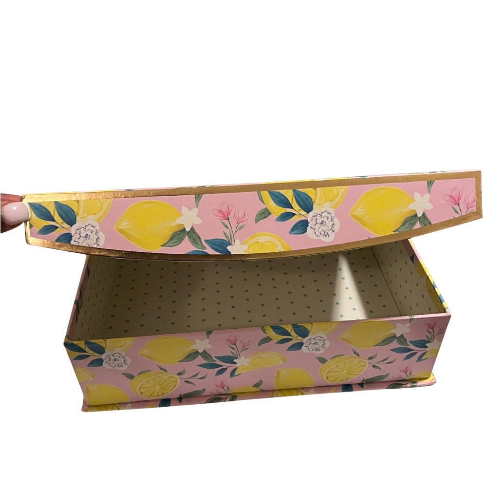 Floral Lemon Print Accessory Box